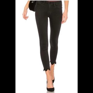 Frame Le High Skinny Jagged Frayed Hem Jeans